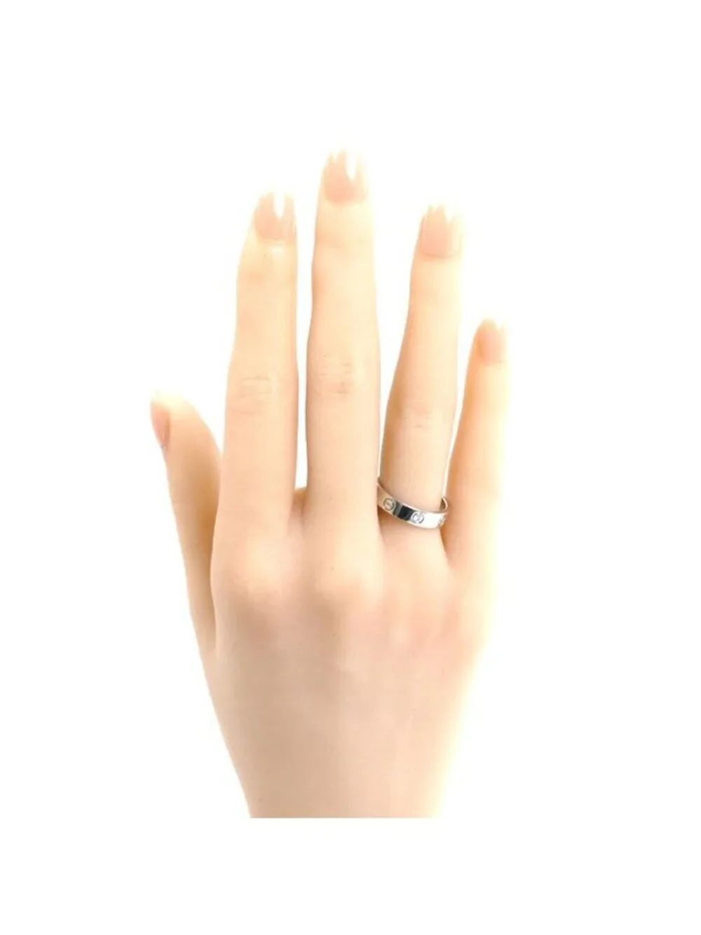 Cartier 18k White Gold Mini Love Diamond Ring